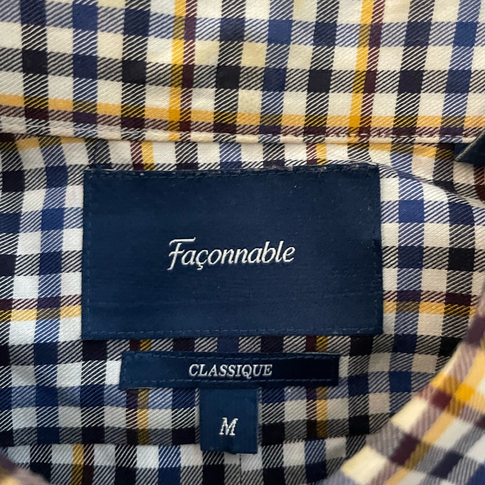 Faconnable Classique Multicolor Check Button Down… - image 5